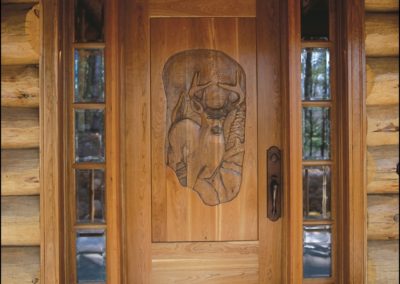 Luxury Log Home Custom Wood Door