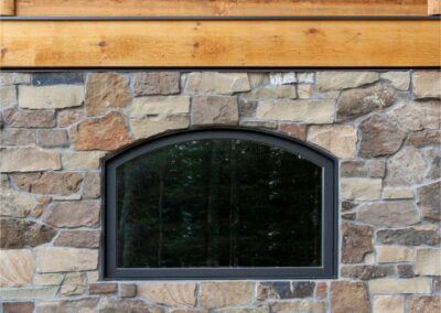 Amazing New Log Home Detail Stone And Wood Frame