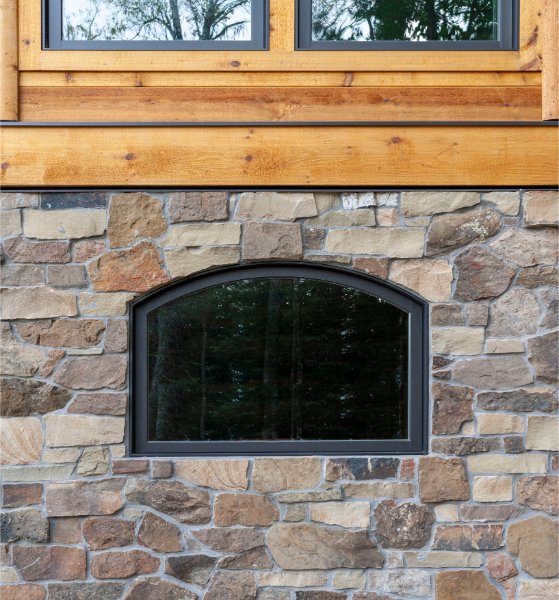 Amazing New Log Home Detail Stone And Wood Frame