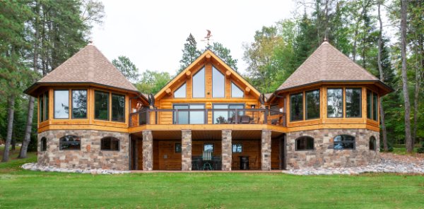 Beautiful Modern Log Cabin Home