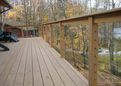 Composite Deck Project With View Through Railing