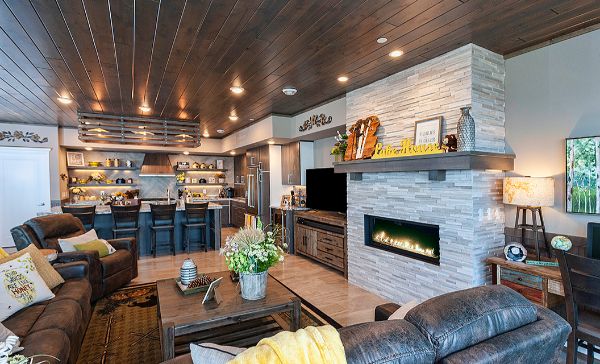 Custom Fireplace Living Area