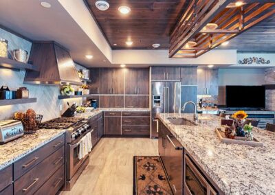 Custom Wood Kitchen Cabinets & Granite Countertop