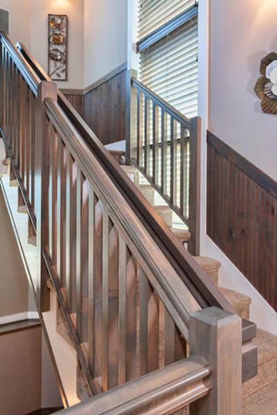 Custom Wood Railing For Staircase