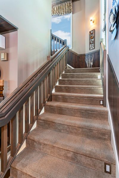 Custom staircase with woodwork