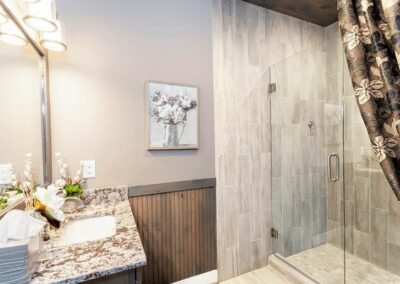 New Walk In Shower And Vanity