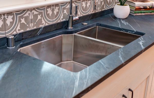 Undermount Large Sink With Soapstone Countertop
